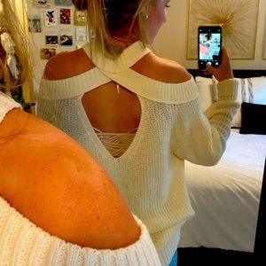 Free People cream Sweater. NWOT